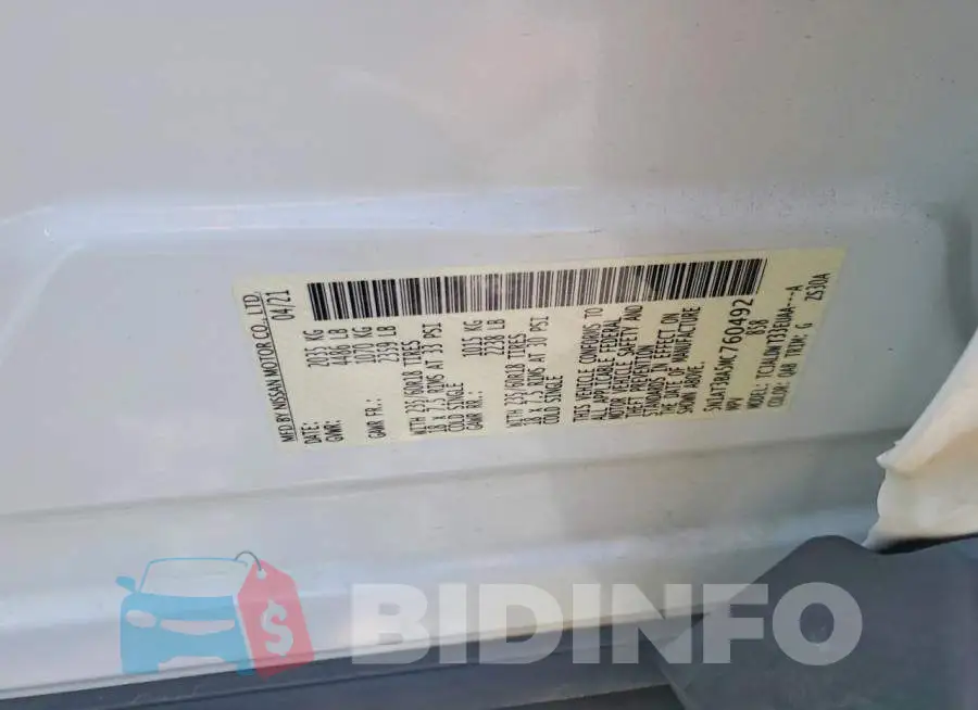 5N1AT3BA5MC760492 Photo# 13