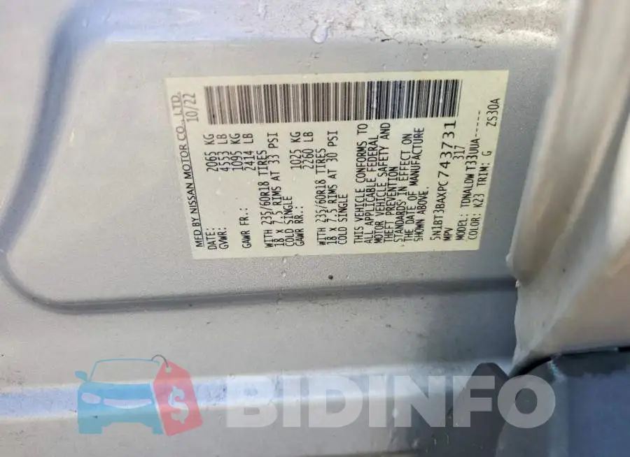 5N1BT3BAXPC743731 Photo# 13