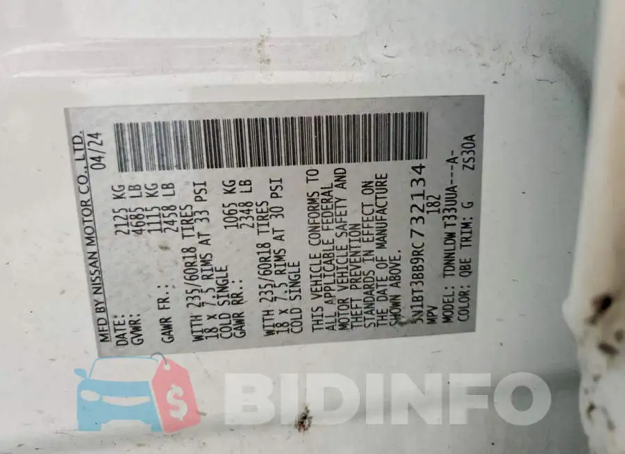 5N1BT3BB9RC732134 Photo# 13