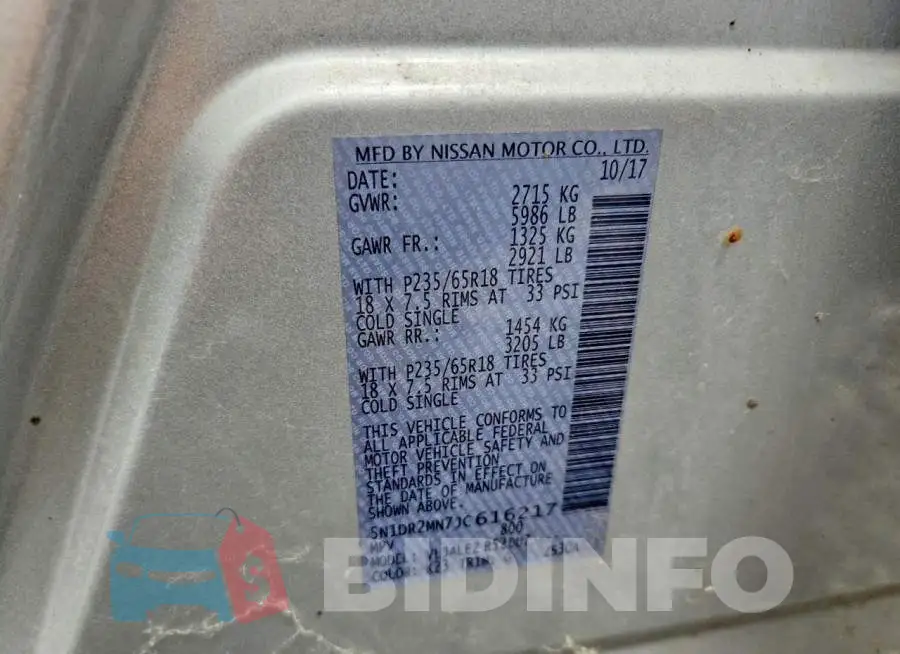 5N1DR2MN7JC616217 Photo# 12