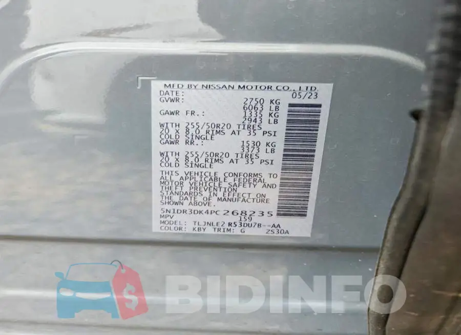5N1DR3DK4PC268235 Photo# 13