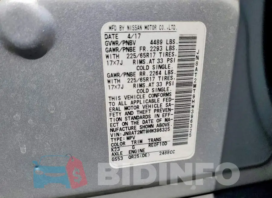 JN8AT2MT9HW396325 Photo# 14