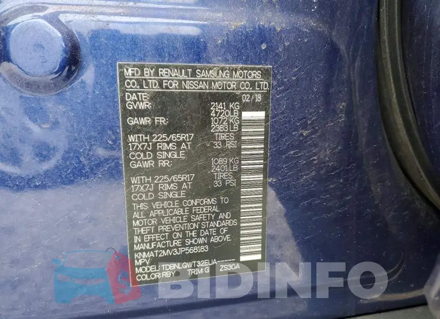 KNMAT2MV3JP568183 Photo# 13