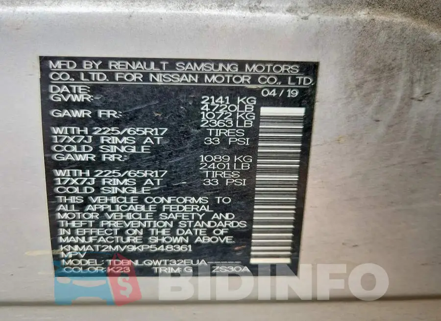 KNMAT2MV9KP548361 Photo# 13