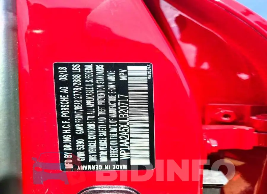 WP1AA2A5XJLB20717 Photo# 13