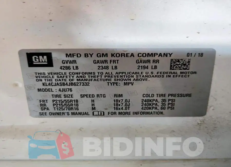 KL4CJASB4JB627332 Photo# 12