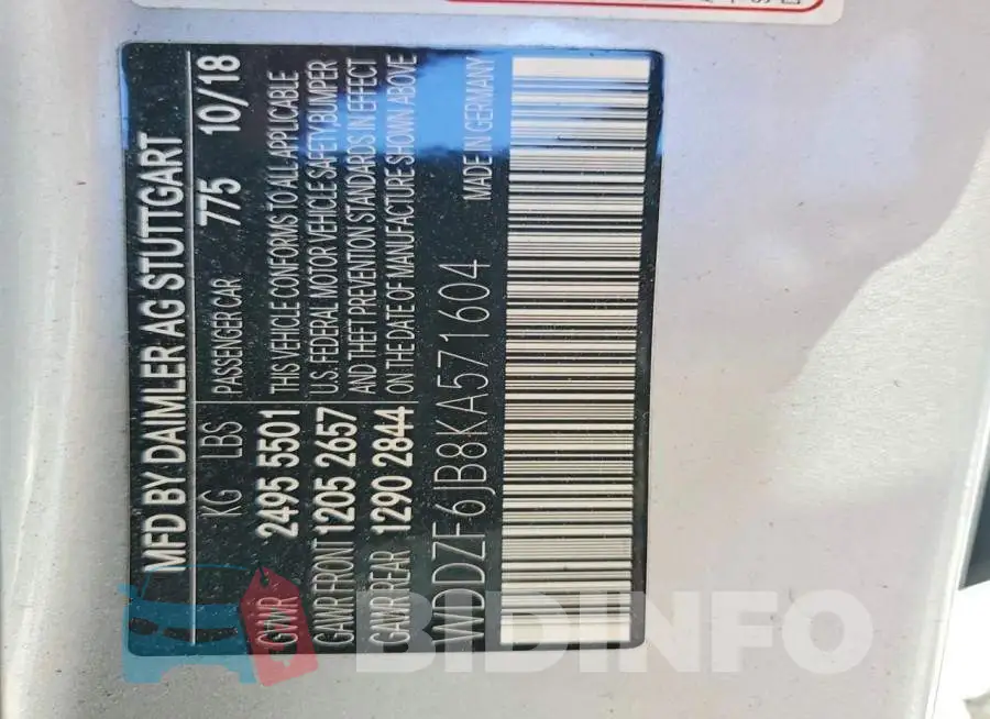 WDDZF6JB8KA571604 Photo# 12