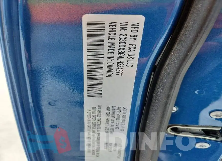 2C3CDXBG4LH234277 Photo# 12