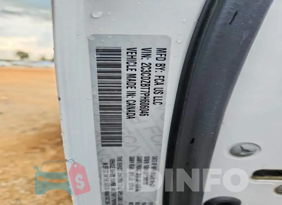 2C3CDZBT7PH606046 Photo# 12