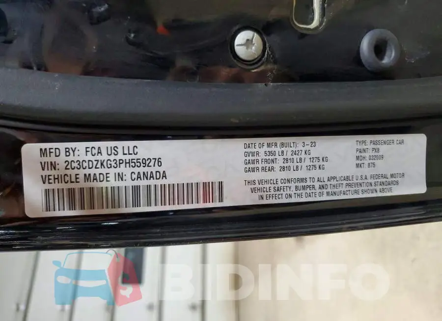 2C3CDZKG3PH559276 Photo# 12