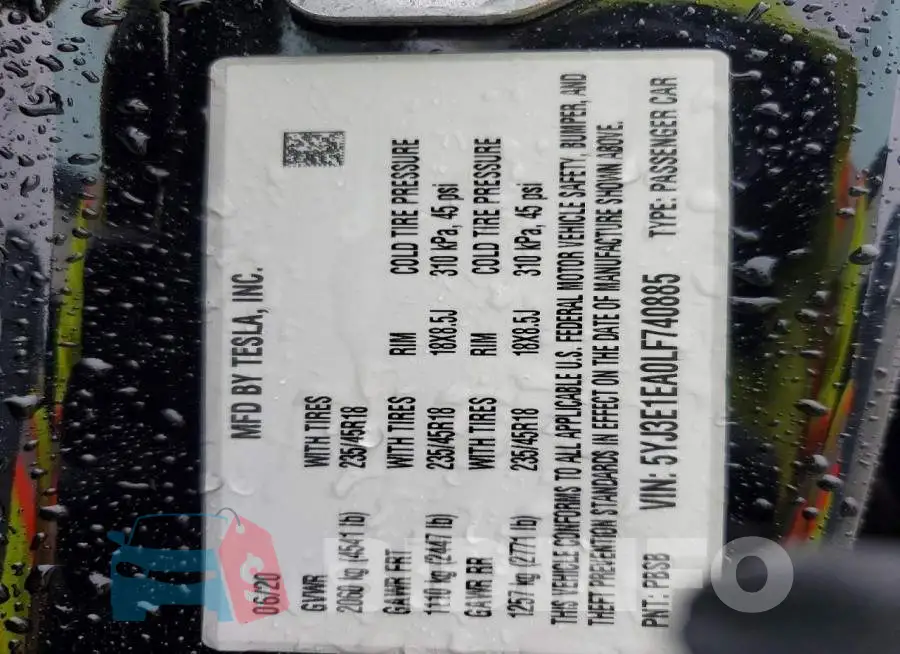 5YJ3E1EA0LF740885 Photo# 12