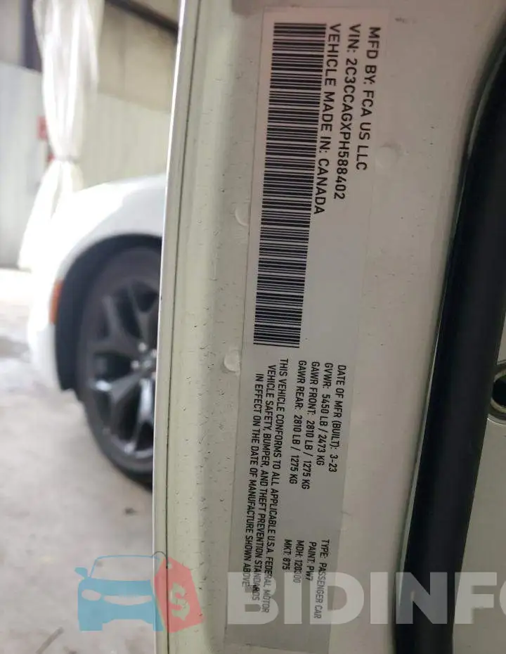 2C3CCAGGXPH588402 Photo# 12
