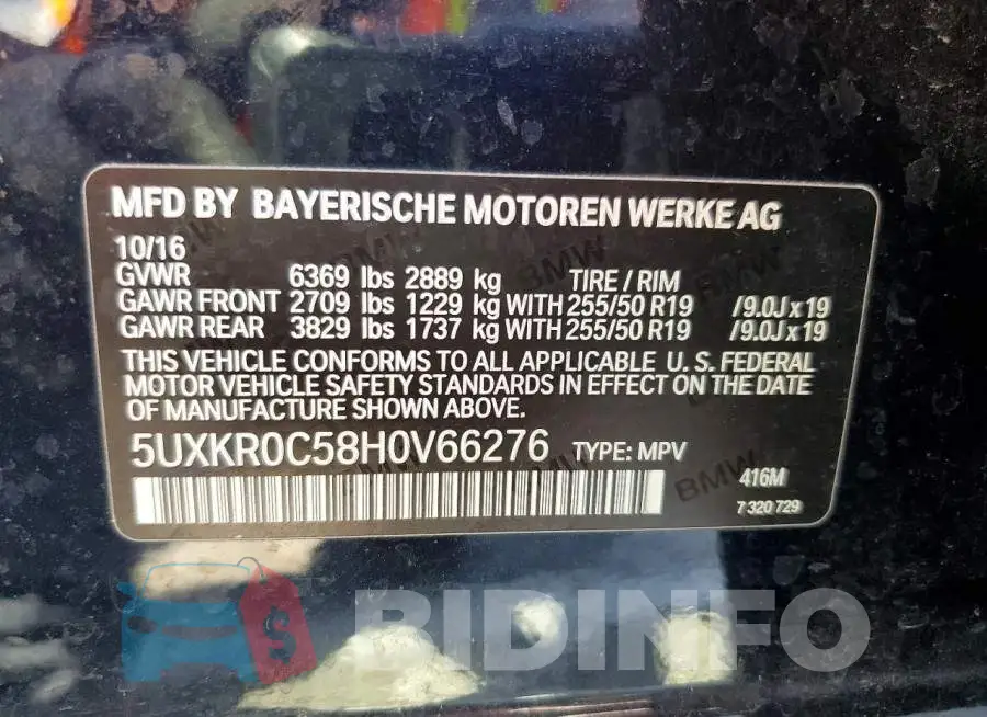 5UXKR0C58H0V66276 Photo# 13