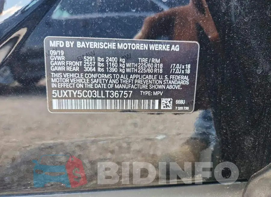 5UXTY5C03LLT36757 Photo# 12