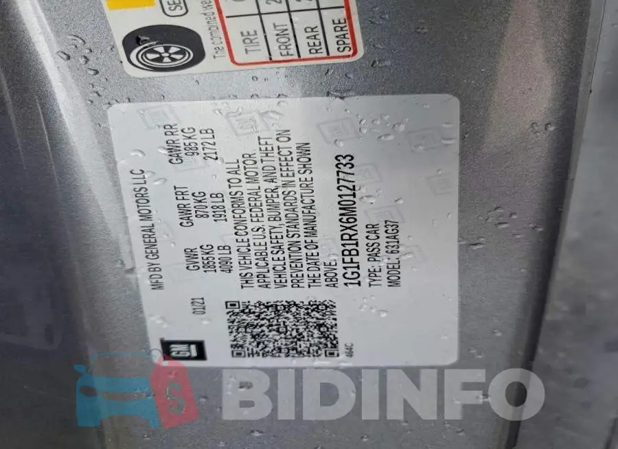 1G1FB1RX6M0127733 Photo# 12