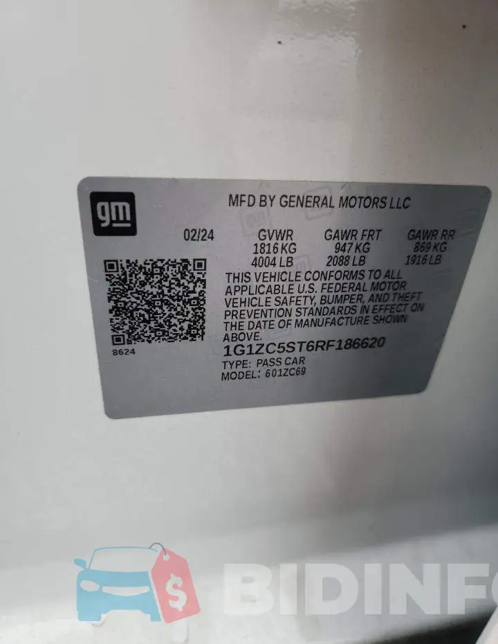 1G1ZC5ST6RF186620 Photo# 12