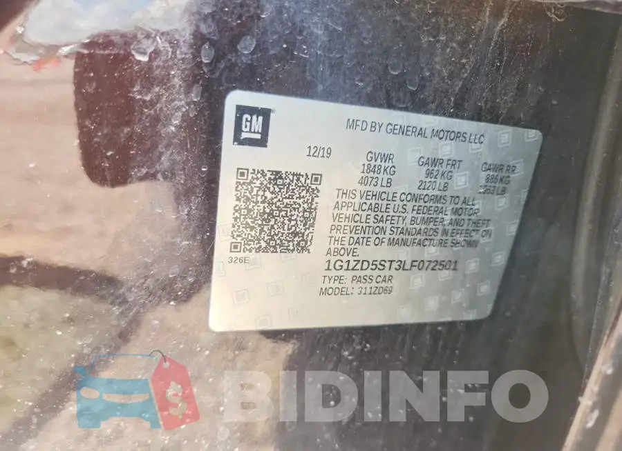 1G1ZD5ST3LF072501 Photo# 12