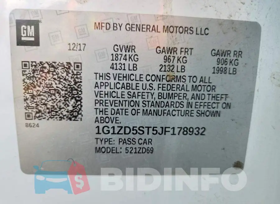 1G1ZD5ST5JF178932 Photo# 12