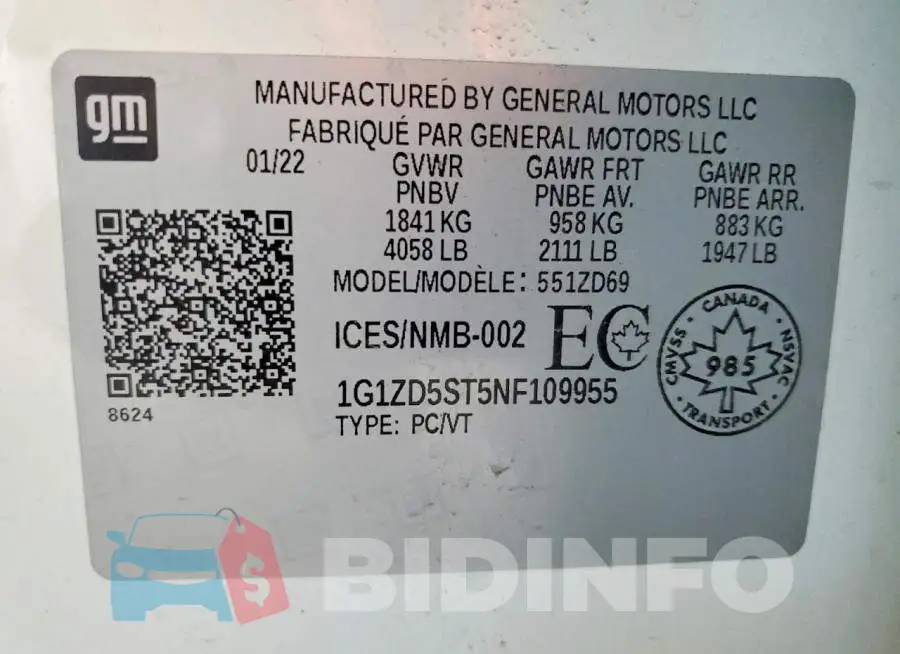 1G1ZD5ST5NF109955 Photo# 12