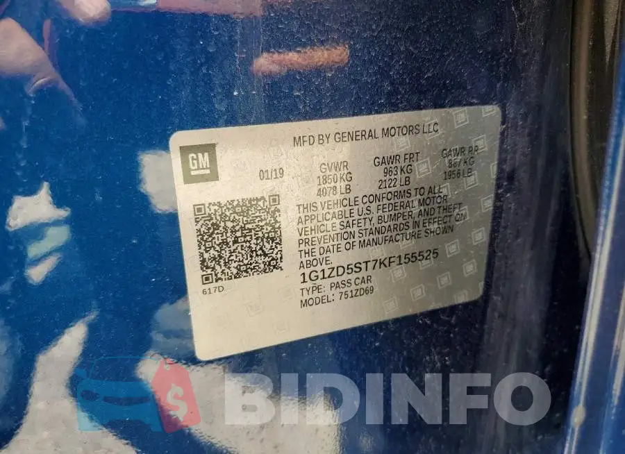 1G1ZD5ST7KF155525 Photo# 12