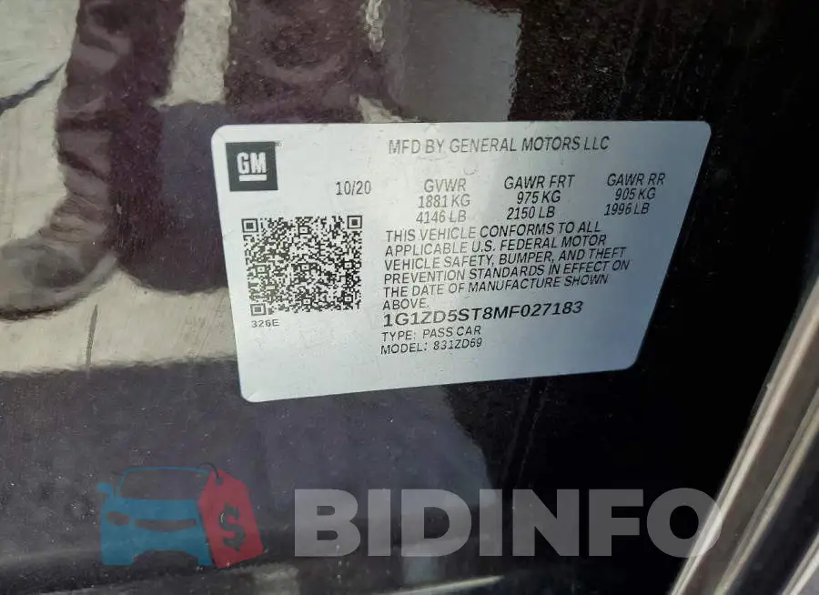 1G1ZD5ST8MF027183 Photo# 12