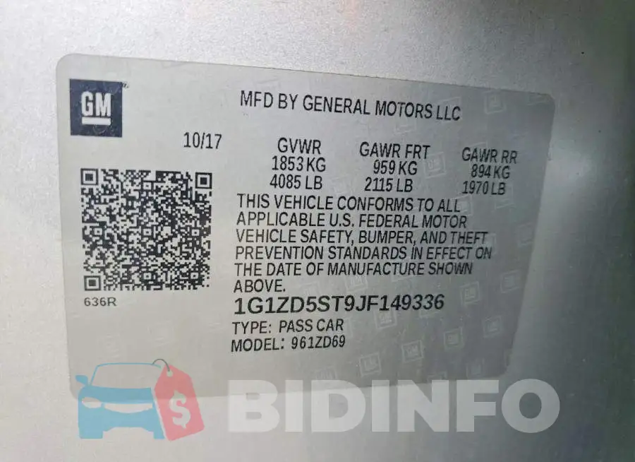 1G1ZD5ST9JF149336 Photo# 12