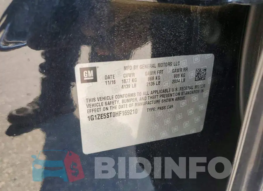 1G1ZE5ST0HF169210 Photo# 12