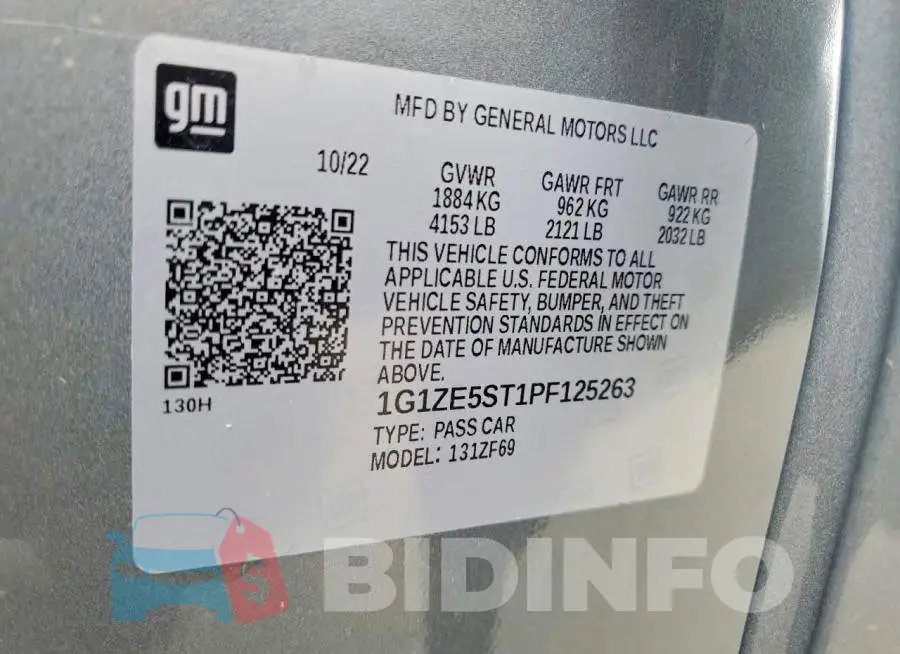 1G1ZE5ST1PF125263 Photo# 12