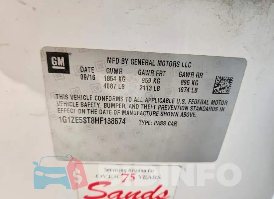 1G1ZE5ST8HF138674 Photo# 12