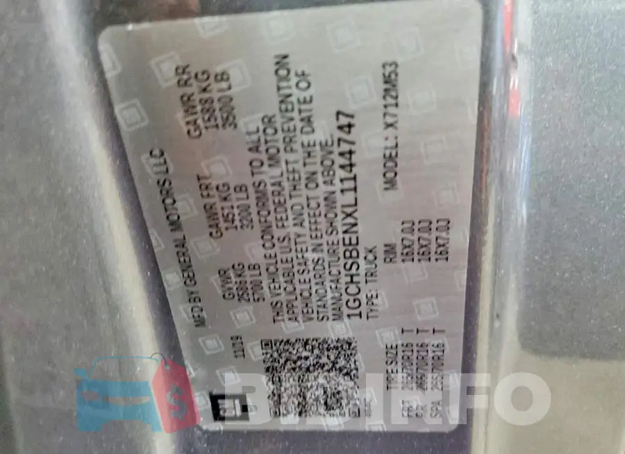 1GCHSBENXL1144747 Photo# 13