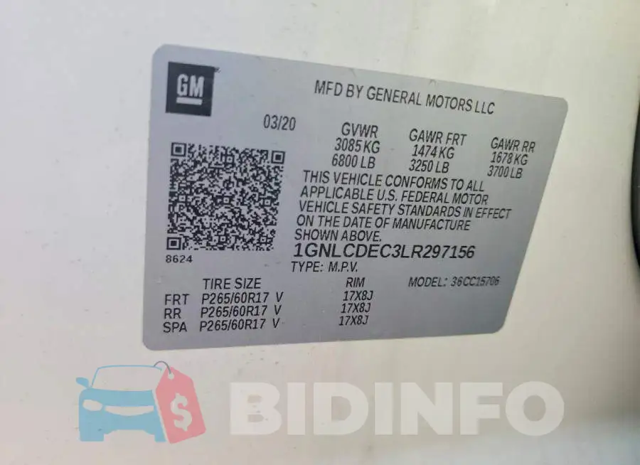 1GNLCDEC3LR297156 Photo# 14