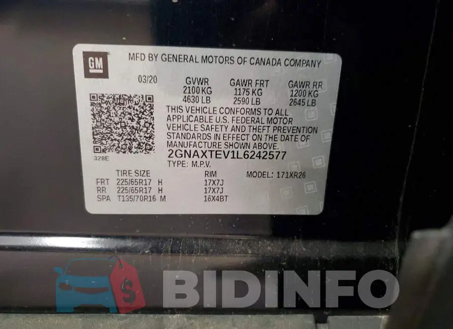 2GNAXTEV1L6242577 Photo# 13