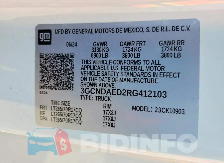 3GCNDAED2RG412103 Photo# 12