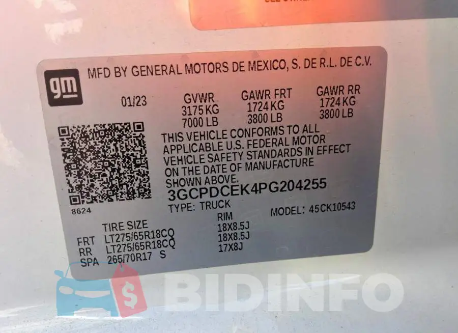 3GCPDCEK4PG204255 Photo# 12