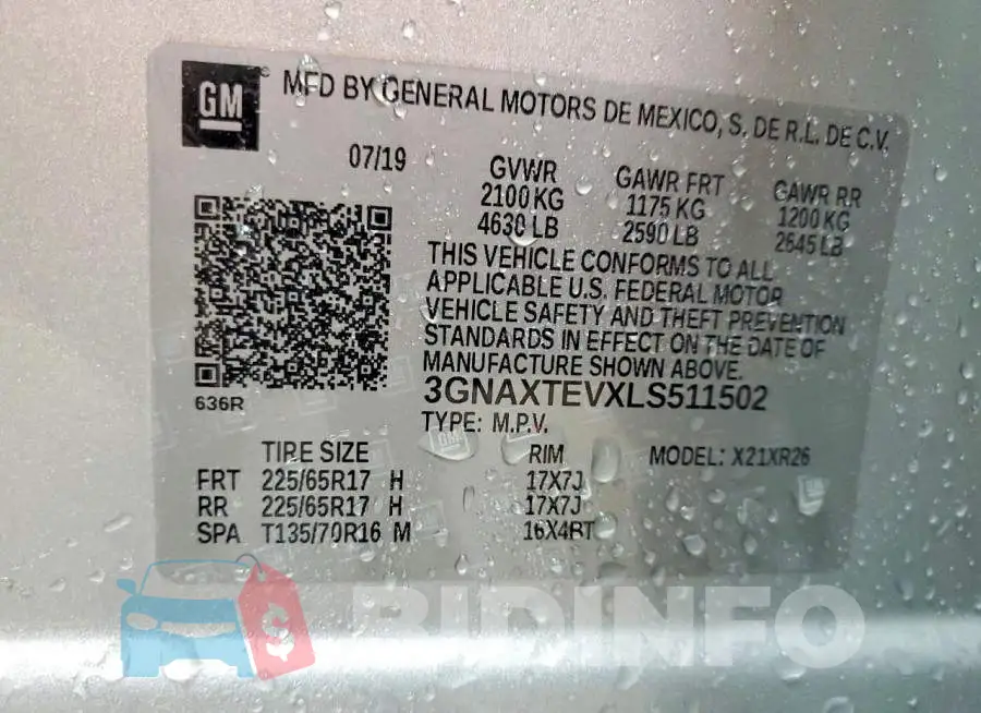 3GNAXTEVXLS511502 Photo# 13