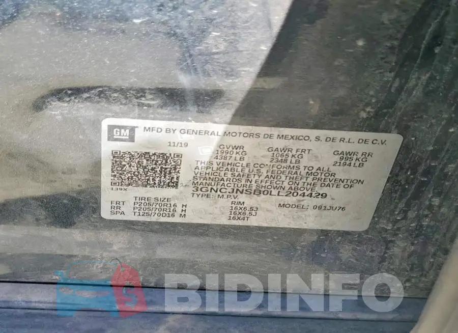 3GNCJNSB0LL204429 Photo# 12