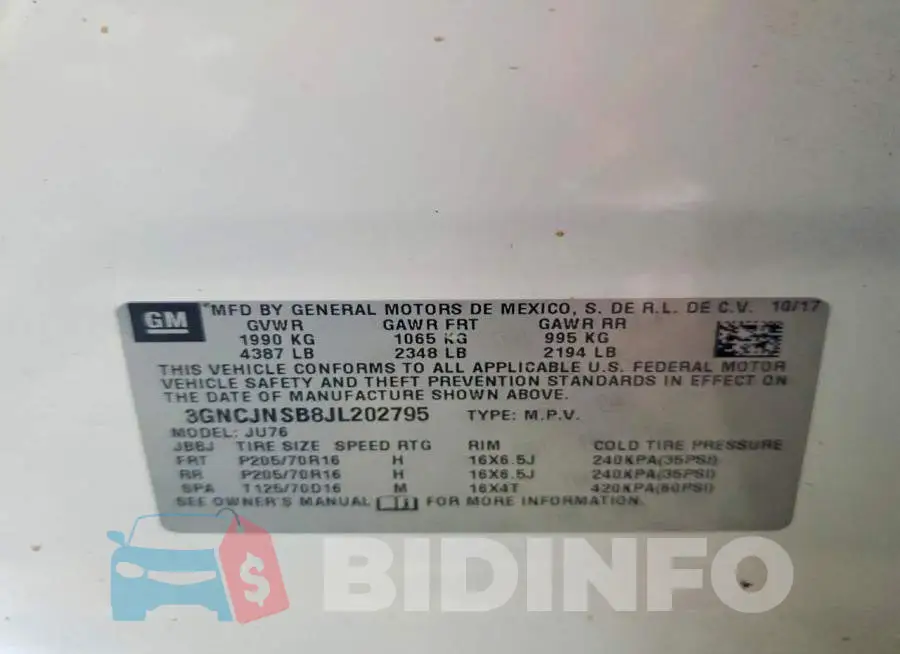 3GNCJNSB8JL202795 Photo# 13