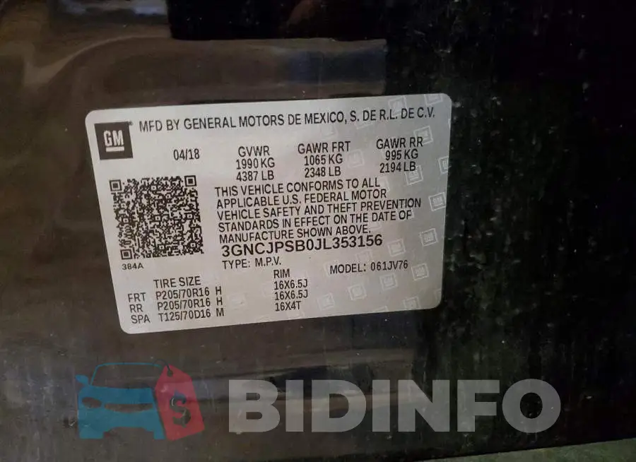 3GNCJPSB0JL353156 Photo# 13