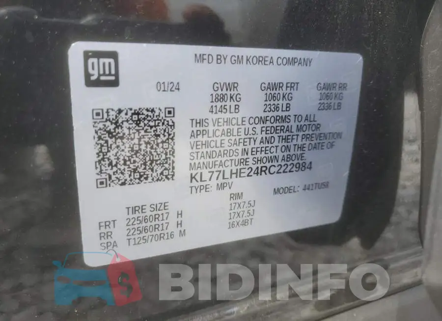 KL77LHE24RC222984 Photo# 14