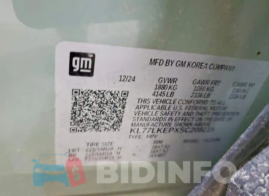 KL77LKEPXSC208215 Photo# 13