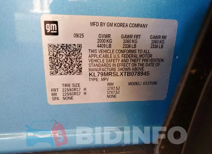 KL79MRSLXTB078945 Photo# 13