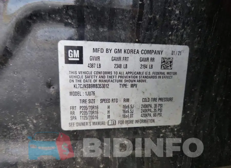 KL7CJNSB9MB353012 Photo# 13