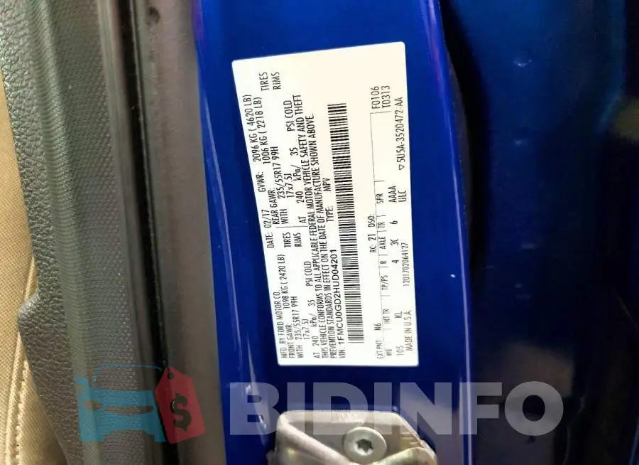 1FMCU0GD2HUD04201 Photo# 13
