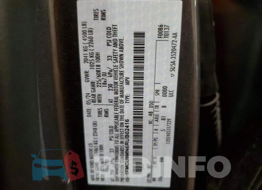 1FMCU9MN6RUB02416 Photo# 12