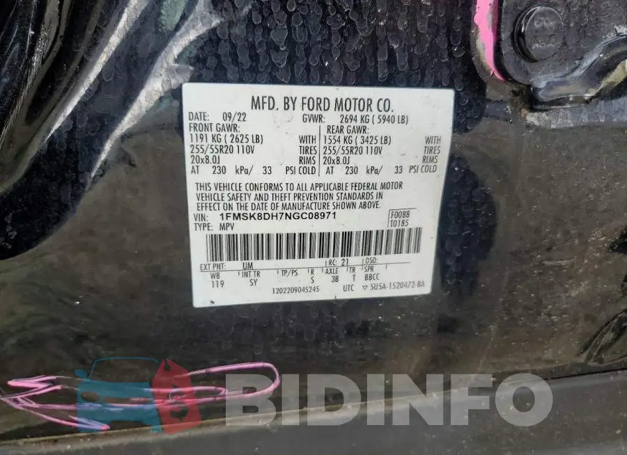 1FMSK8DH7NGC08971 Photo# 12