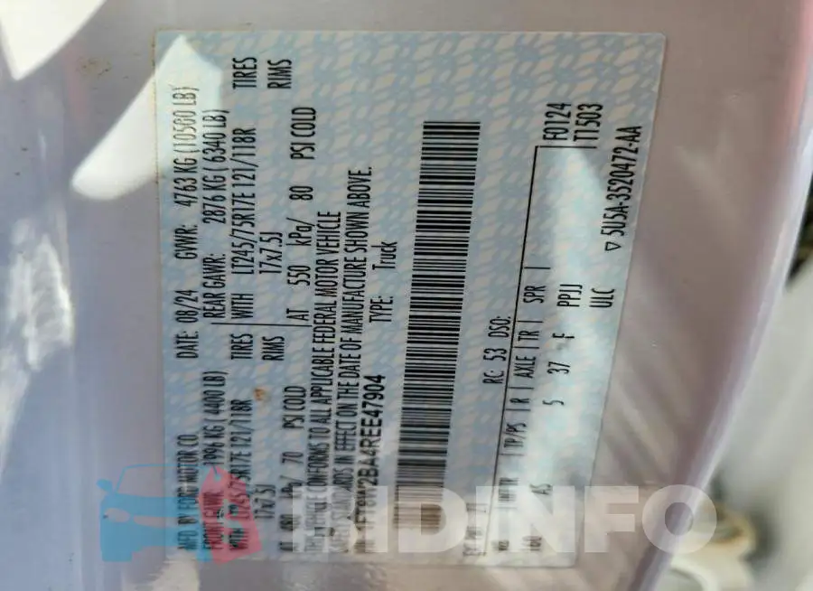 1FT8W2BA4REE47904 Photo# 13