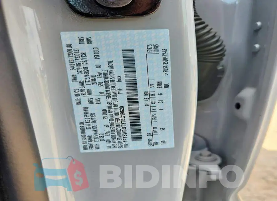 1FT8W3BT3TEC19620 Photo# 12
