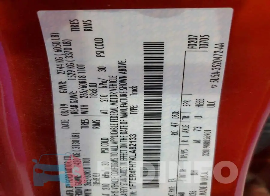 1FTER4FH7KLA82133 Photo# 11
