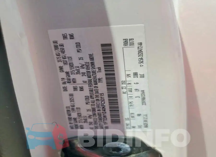 1FTEW1E40KFC53115 Photo# 12