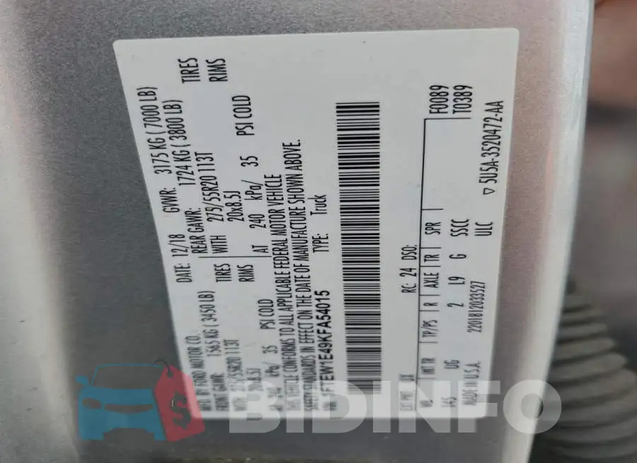 1FTEW1E49KFA54015 Photo# 12
